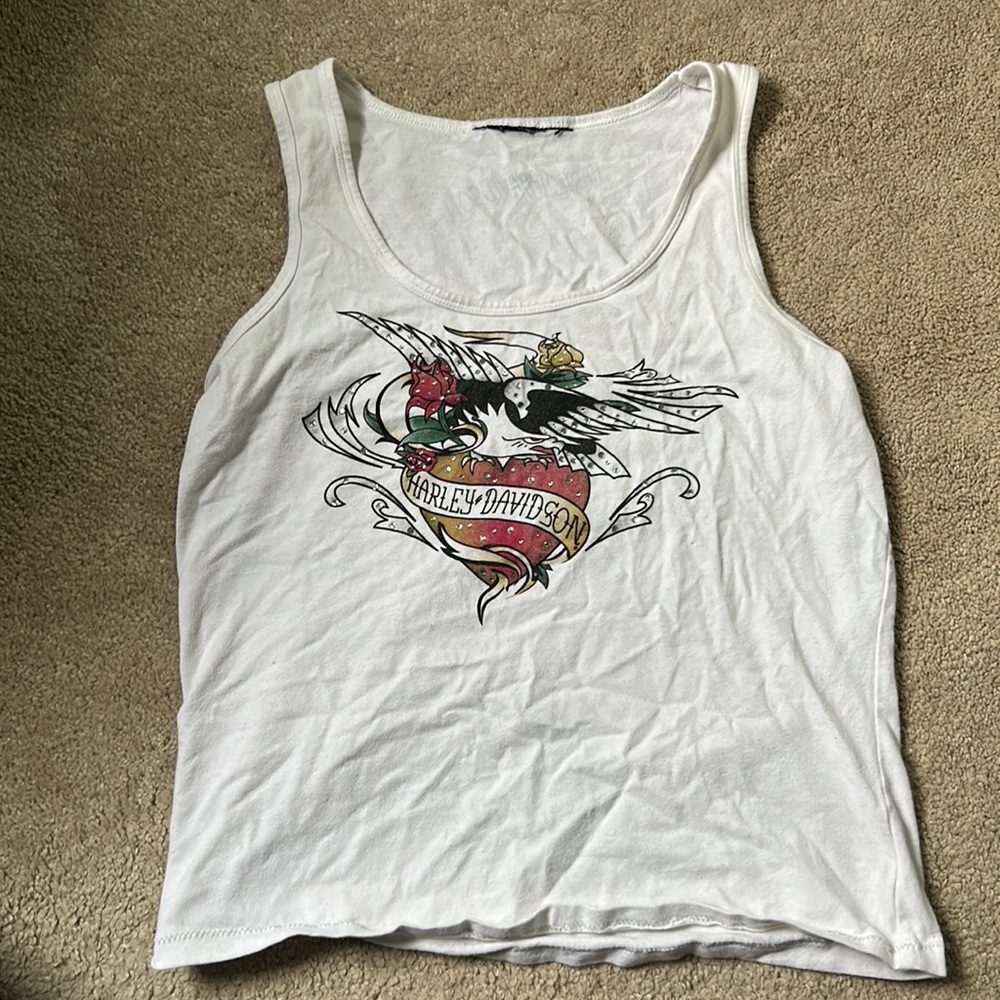 Vintage Bedazzled Harley Davidson Y2K Tank